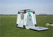 Inflatable decontamination showers